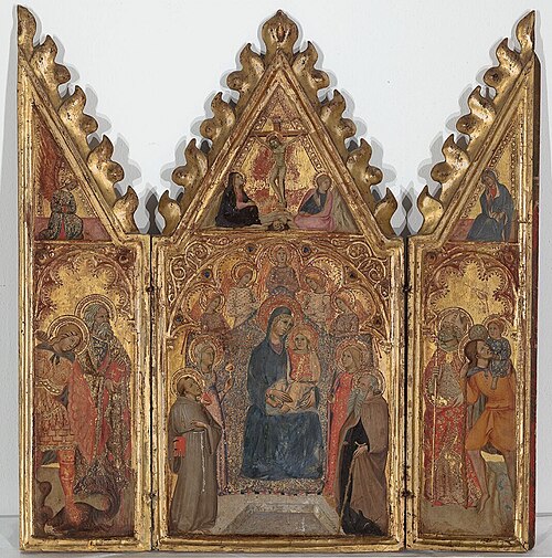 Madonna and child with saints, 1387, Master of the Panzano Triptych