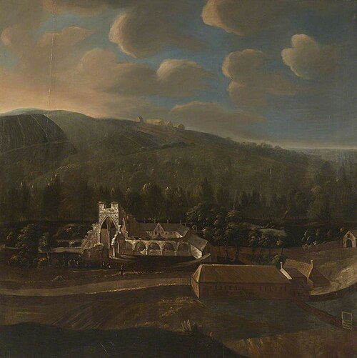 A Prospect of Calder Abbey, 1717, Matthias Read