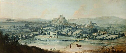 Distant View of Clitheroe, 1730, Matthias Read