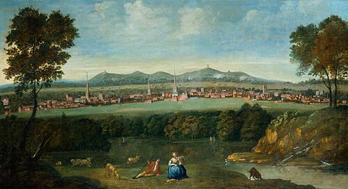 View of Leicester from the South, , Matthias Read