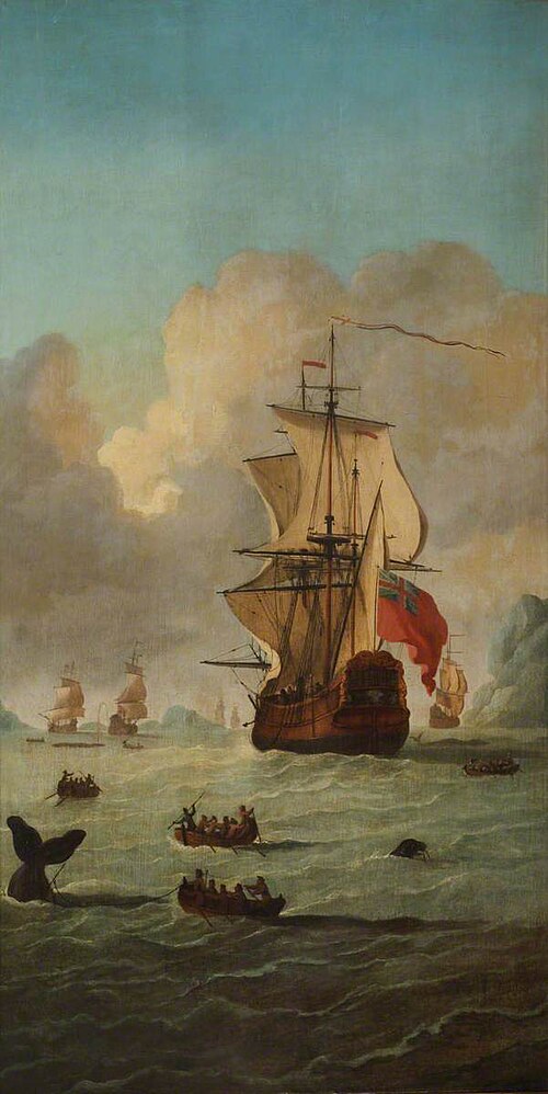 A whaling scene, 1790, Monamy Swaine