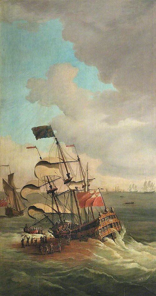 The Wreck of HMS Gloucester off Yarmouth, 6 May 1682, 1750, Monamy Swaine