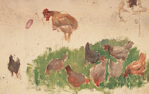 Study of Hens, 1873, Otto Theodor Leyde