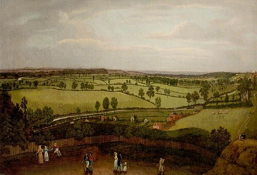 Nottingham Meadows from the Rock Cliff, Where Lenton Road Turns into Park Valley (Nottingham Park fr, , Richard Bonington