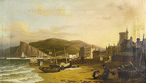 View of the Beach in Teignmouth, Devon, 1820, Richard Hume Lancaster