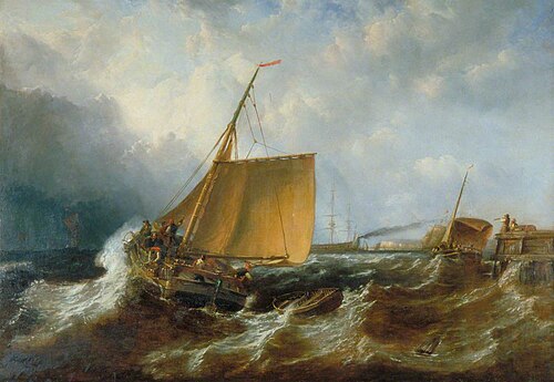 Fishing Boats off Trouville, 1853, Richard Hume Lancaster