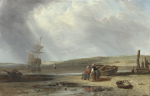 The Sands at Honfleur, 1841, Richard Hume Lancaster