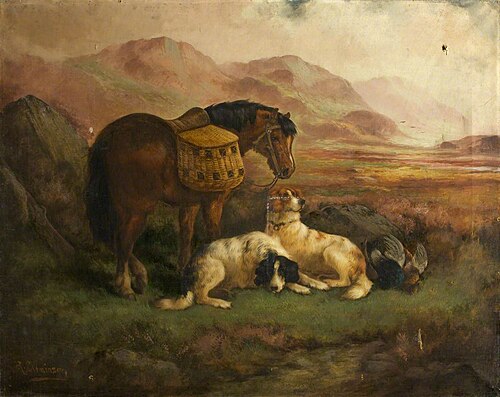 Landscape with Panniered Horse, , Robert Cleminson