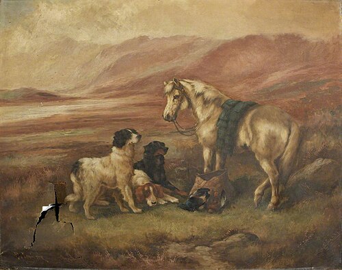 Landscape with Dogs and Horse, , Robert Cleminson