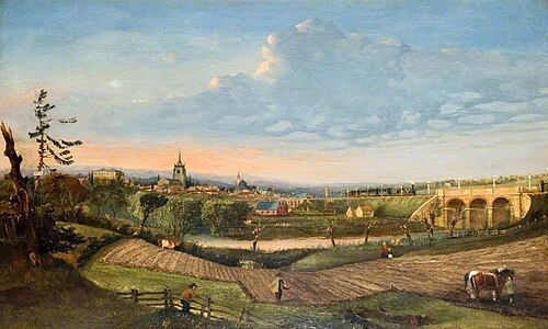 Chelmsford from Springfield Hill, 1847, Samuel David Colkett