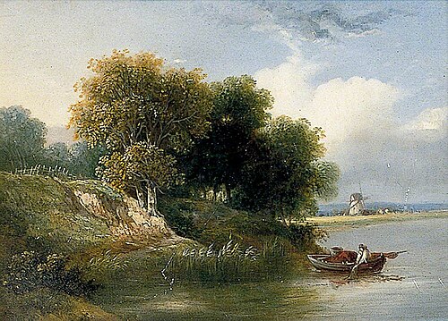 On the River Yare, Norfolk, 1852, Samuel David Colkett