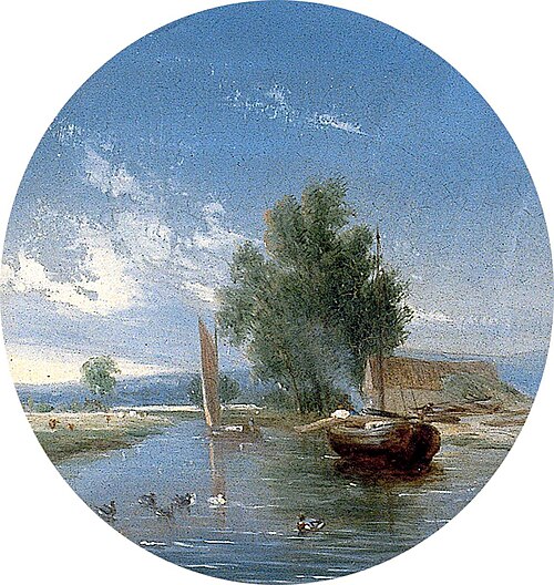 River Scene near Norwich, 1853, Samuel David Colkett