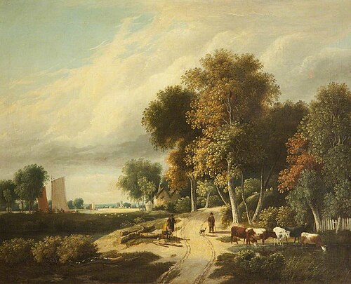 A Scene in Norfolk, , Samuel David Colkett