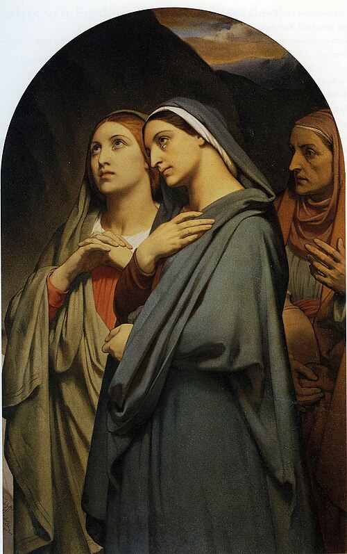 De heilige vrouwen terugkerend van het graf, 1864, Stanislas Stattler
