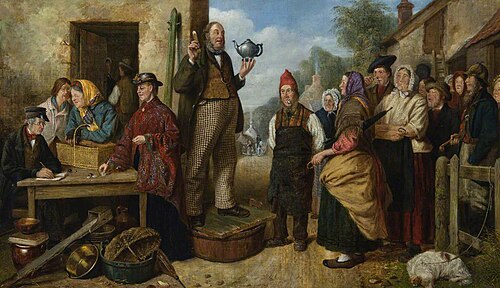 The Village Auction, 1868, William Geddes