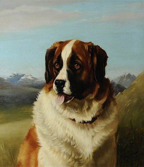 St Bernard Dog, 1891, William Henry Hamilton Trood