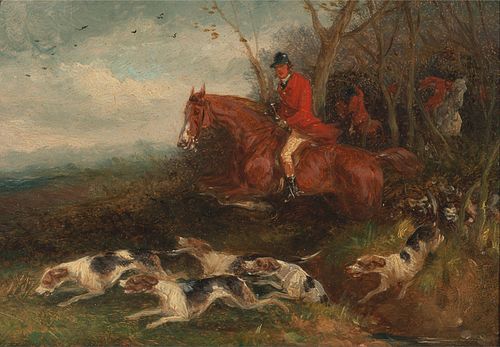 Foxhunting: Breaking Cover, 1863, William Joseph Shayer