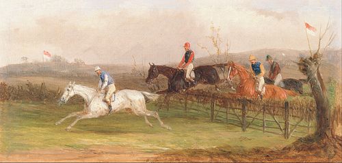 Steeplechasing: The Brook, 1869, William Joseph Shayer