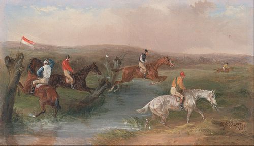 Steeplechasing: The Hurdle, 1869, William Joseph Shayer