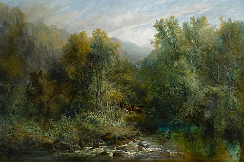 Woodland Scene with Cattle, , William Widgery