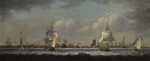 'View of Mr Perry's Yard, Blackwall', 1798, William Dixon