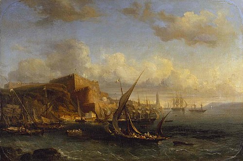 Vue du fort de Mers El-Kébir, 1847, Pierre-Émile Berthélemy