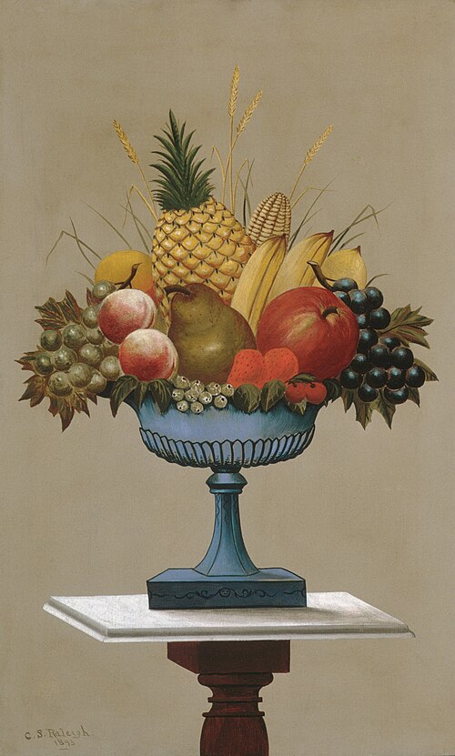 Fruit with Blue-footed Bowl, 1893, Charles S. Raleigh