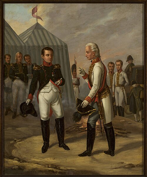Napoleon and Francis II after the Battle of Austerlitz, 1841, Aleksander Stankiewicz