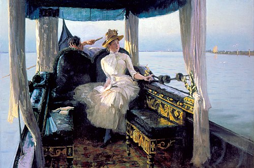 Drifting with the Tide, 1884, Ralph Wormeley Curtis