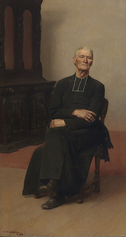 Portrait d'un écclésiastique, 1882, Jacques de Lalaing