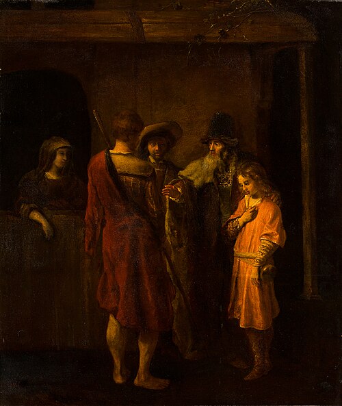 The Departure of Benjamin, 1650, Abraham van Dijck