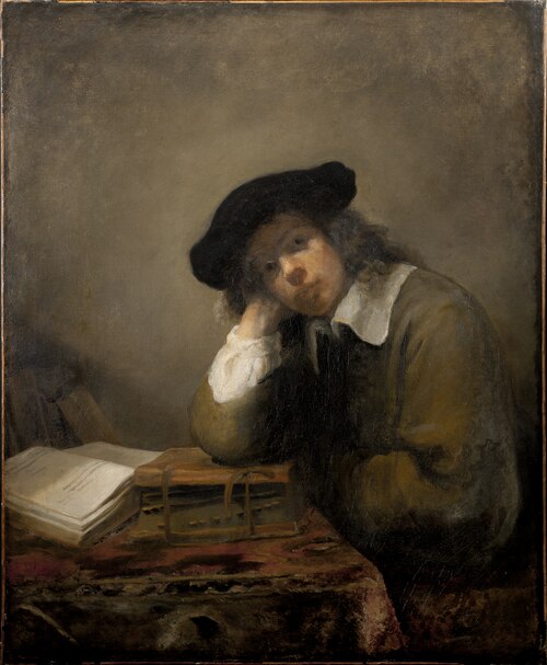Portrait of a young student, , Abraham van Dijck