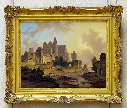 Paysage urbain - Fantaisie, 1836, Bartholomeus Johannes van Hove