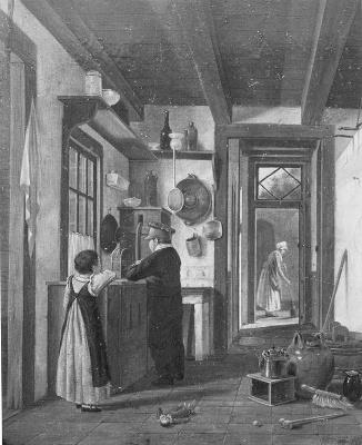 Keukeninterieur, 1821, Bartholomeus Johannes van Hove