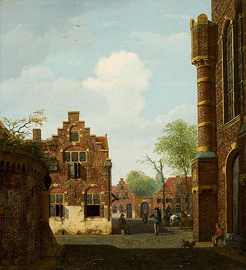 Stadsgezicht, , Bartholomeus Johannes van Hove