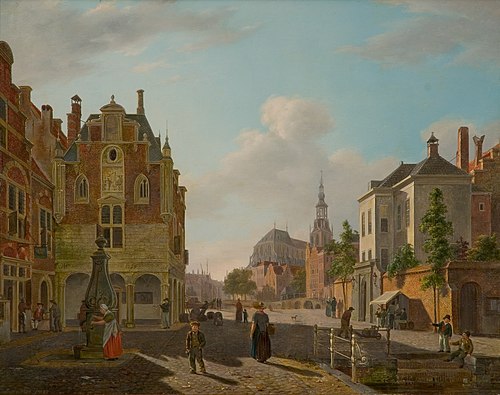 Stadsgezicht, 1822, Bartholomeus Johannes van Hove