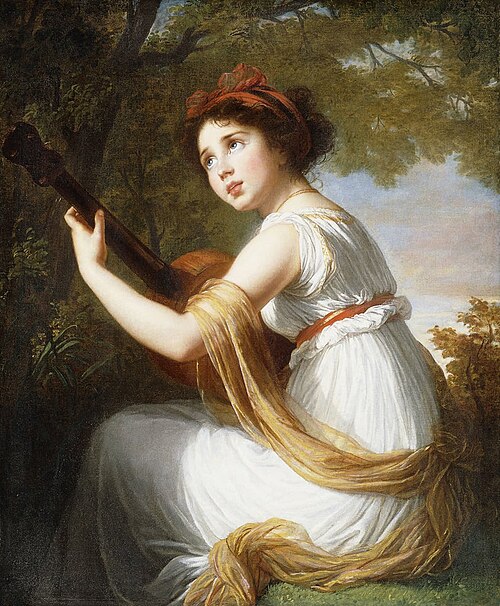 Julie Le Brun jouant de la guitare, 1797, Élisabeth Vigée Le Brun
