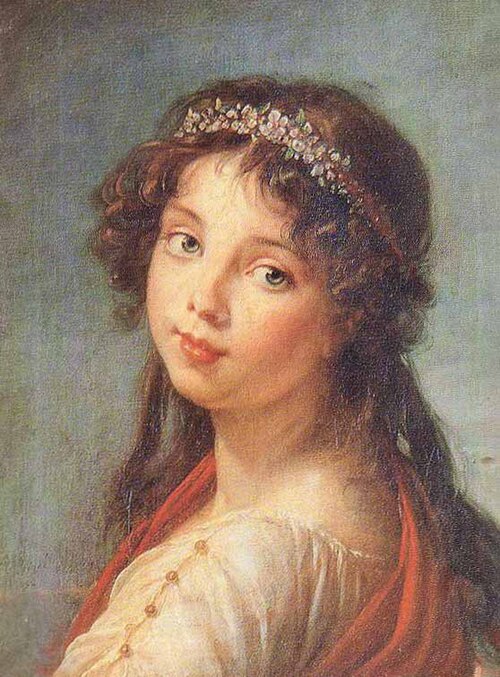 Julie Lebrun regardant par-dessus son épaule, , Élisabeth Vigée Le Brun