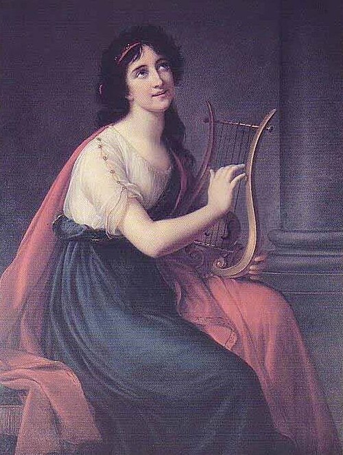 Portrait de Sophia Fries en Sappho, 1793, Élisabeth Vigée Le Brun