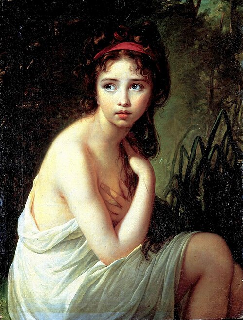 Julie Lebrun en baigneuse, 1792, Élisabeth Vigée Le Brun