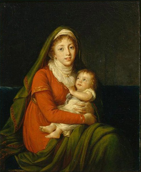 Porträt der Sophia Vladimirovna Stroganova (Golitsyna), 1795, Élisabeth Vigée Le Brun
