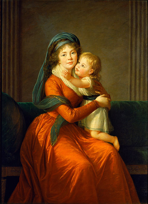 Portrait of princess Alexandra Golitsyna and her son Piotr, 1794, Élisabeth Vigée Le Brun