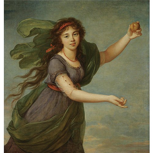 Portrait of a Young Woman as Atalanta, said to be the Artist's Daughter, 1799, Élisabeth Vigée Le Brun