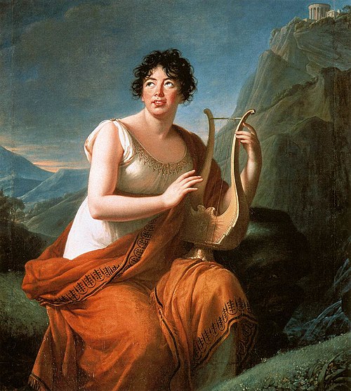 portrait de Germaine de Staël en Corinne au Cap Misène, 1808, Élisabeth Vigée Le Brun