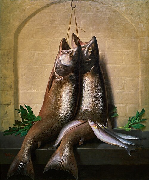 Salmon Trout and Smelt., 1873, Samuel Marsden Brookes