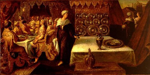 Judith at the Banquet of Holofernes, 1585, Paolo Fiammingo