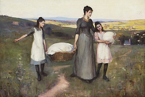 The village laundress, 1891, Leon Pole
