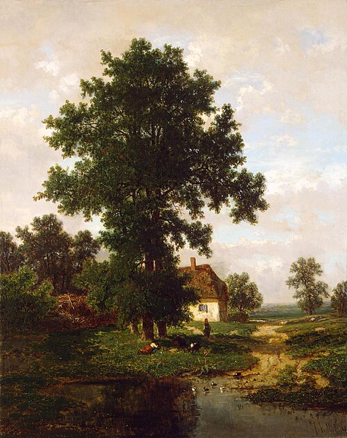 Road with Elms (Near Maastricht), 1857, Frans Keelhoff