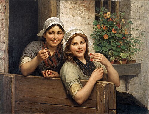 Cerises mûres, 1874, Henri Bource