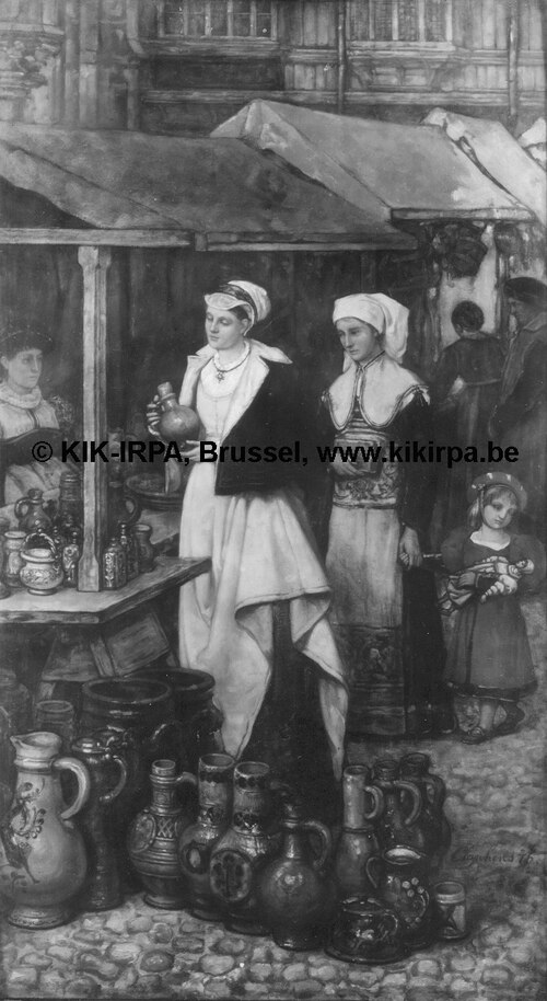 Market Scene, 1876, Théodore Joseph Cleynhens